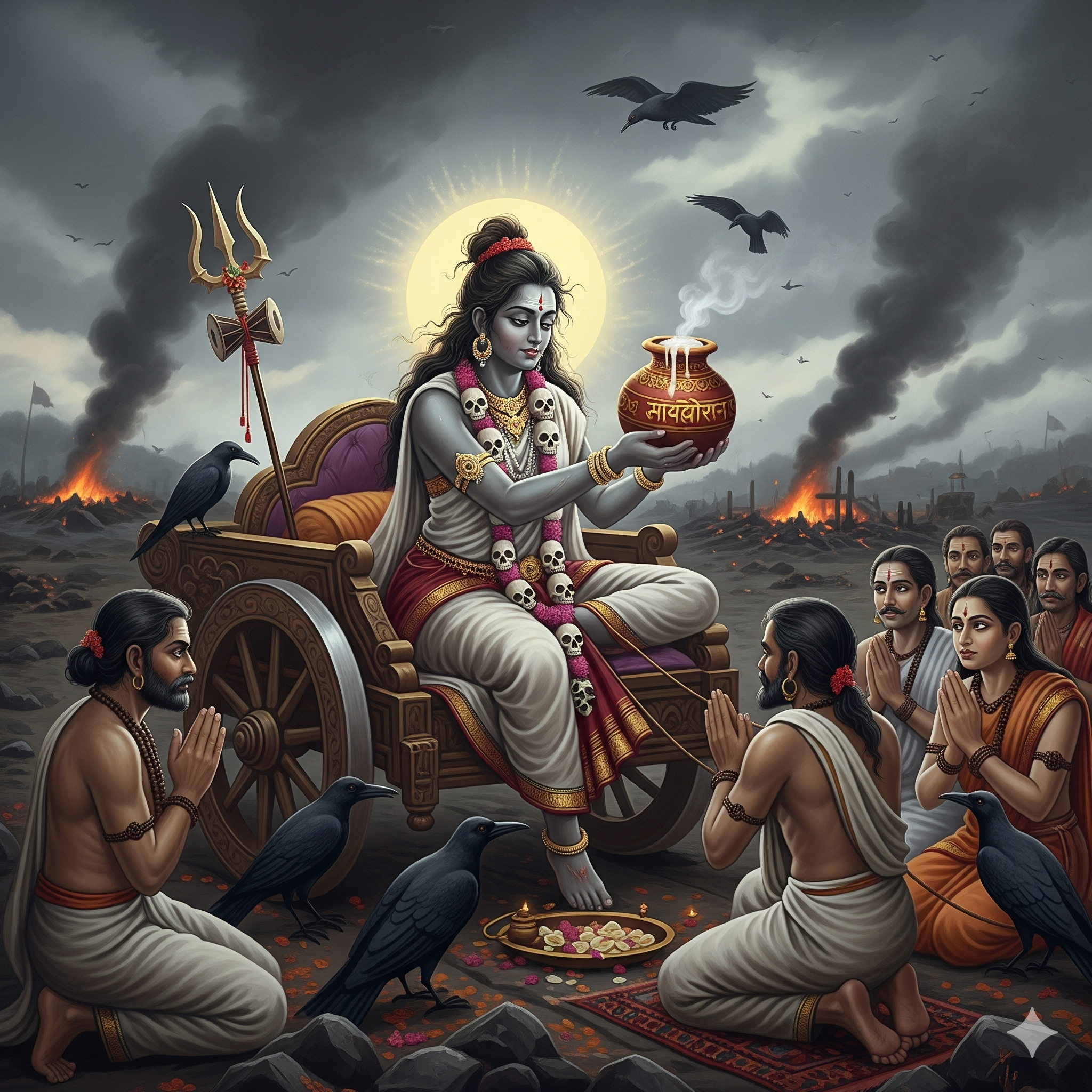 Maa Dhumavati Offer Madira Bhog