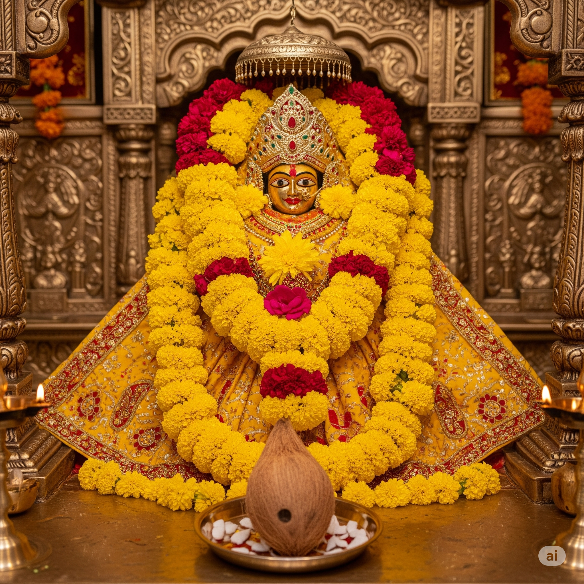 Nariyan & Pusp Offer to Maa Baglamukhi