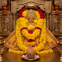 Peela Pushpa Mala & Nariyal Sewa