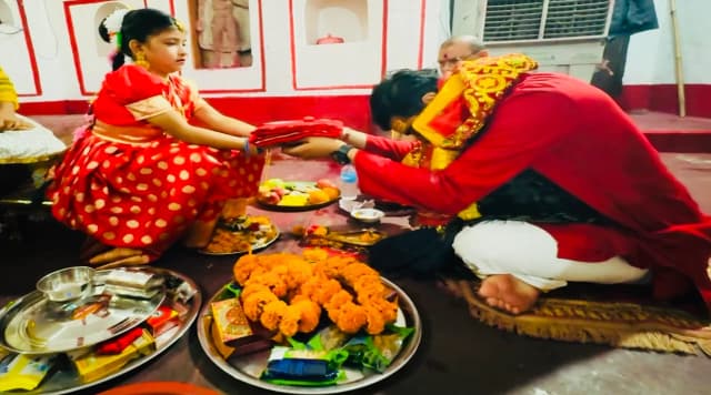 108 Kumari Bhojan,Vastra, Puja